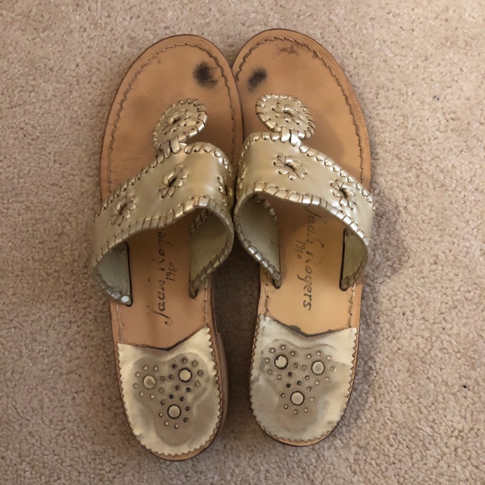 Gold Jack Rogers Sandals